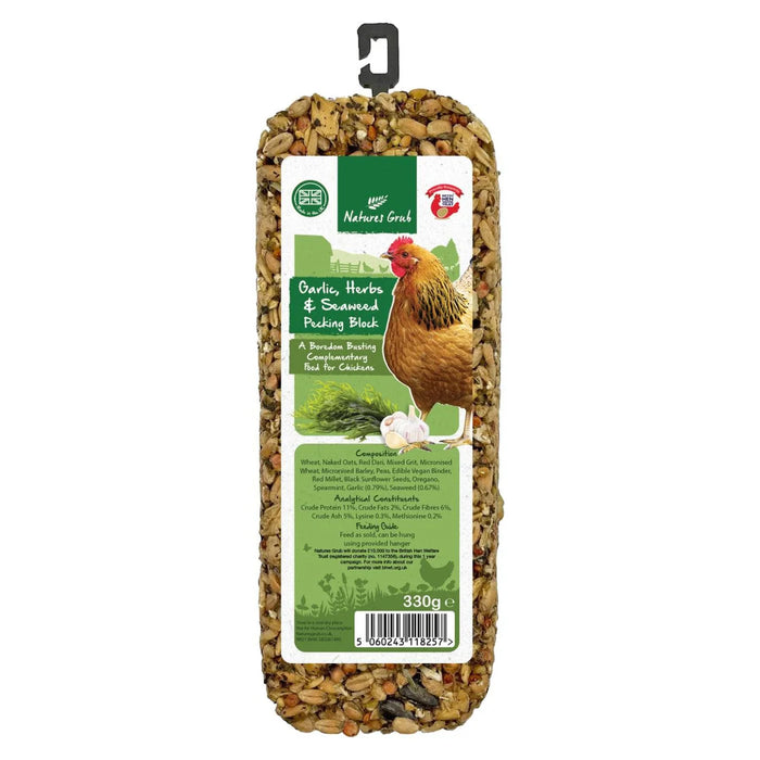 Pecking Block with Garlic, Herbs and Seaweed