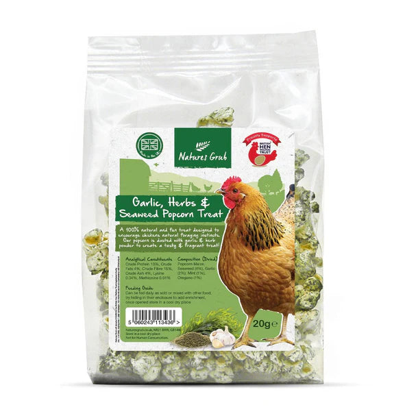 Popcorn Treats Garlic Herb & Seaweed 20g