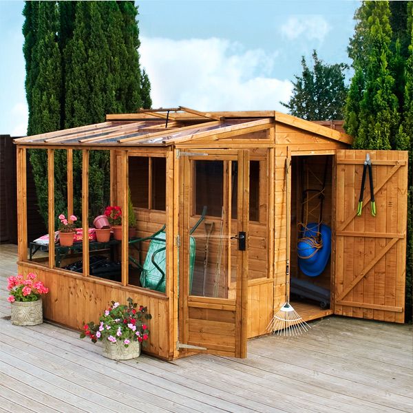 Combi Pent Shed & Greehouse 8 x 8